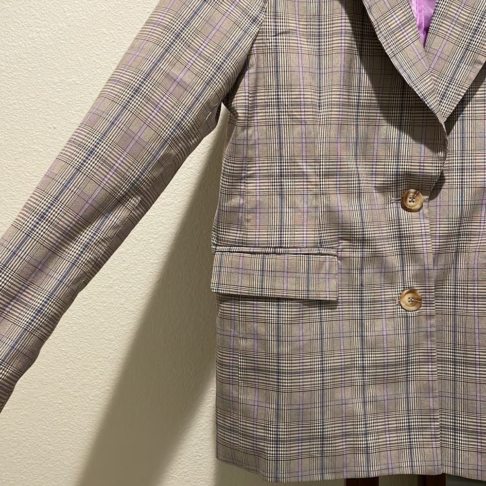 Nasty Gal The Morning After check oversized blazer - Picture 4 of 5